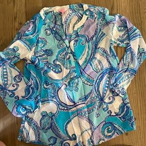 Lilly Pulitzer silk tunic, size - medium